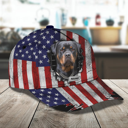 3D Classic Cap Rottweiler Personalized Name Cap Lasfour CA1145