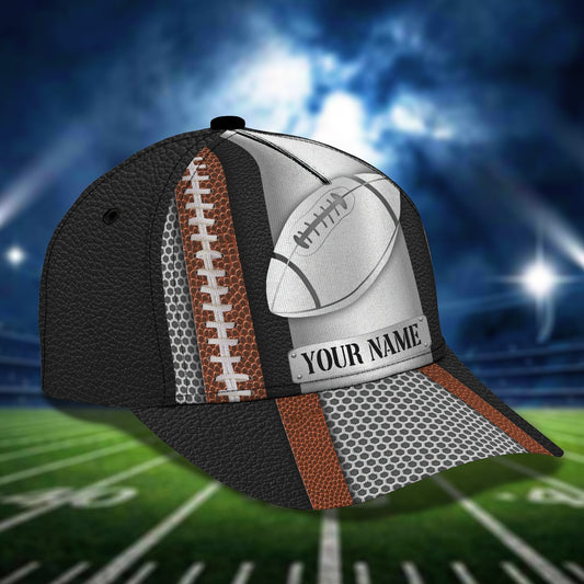 3D Classic Cap Rugby Ball Personalized Name Cap Lasfour CA0511