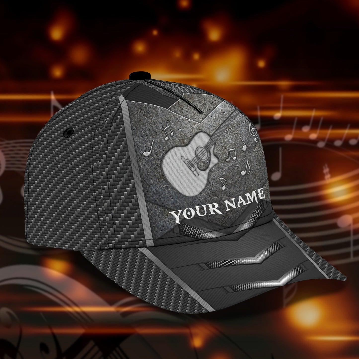 3D Classic Cap Guitar Personalized Name Cap Lasfour CA2437