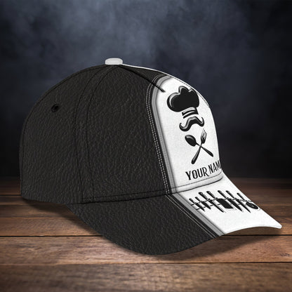 3D Classic Cap Tad Personalized Name Cap Chef 03 Lasfour CA0831