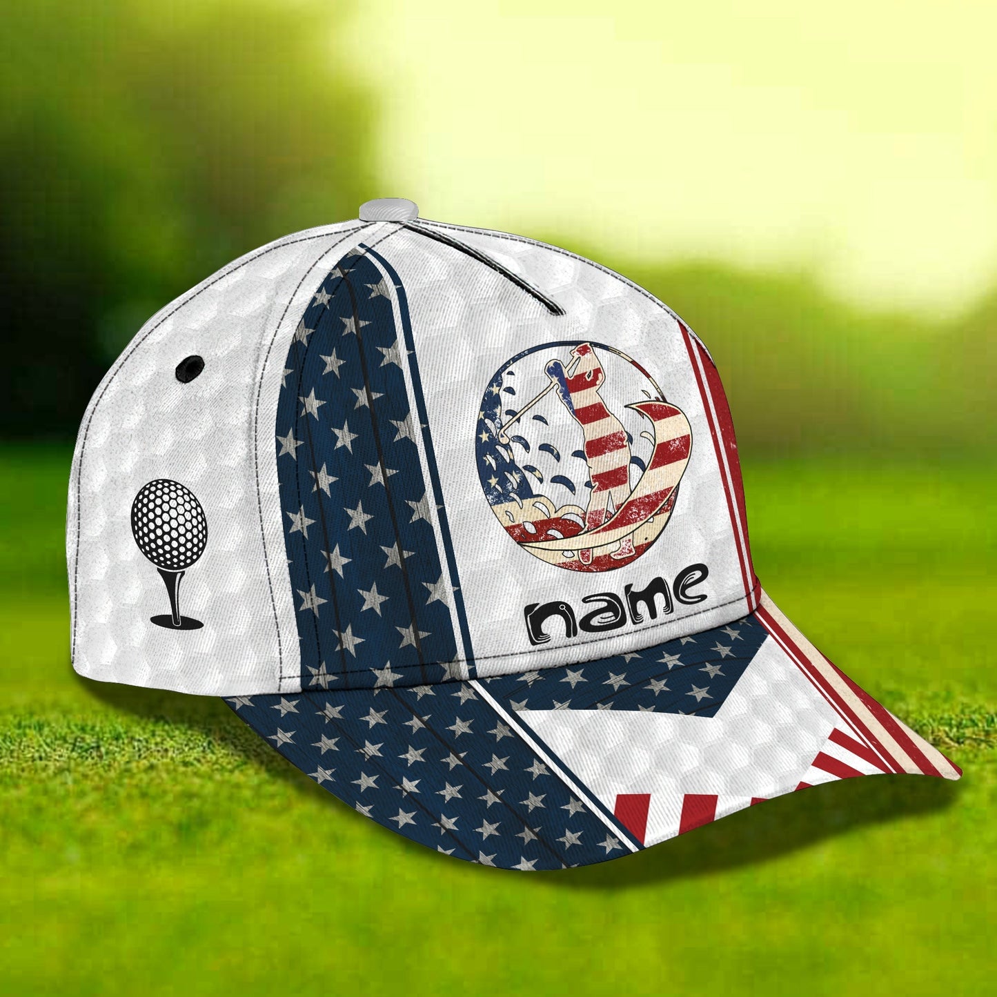 3D Classic Cap American Golfer 02 Customize Cap Lasfour CA0763