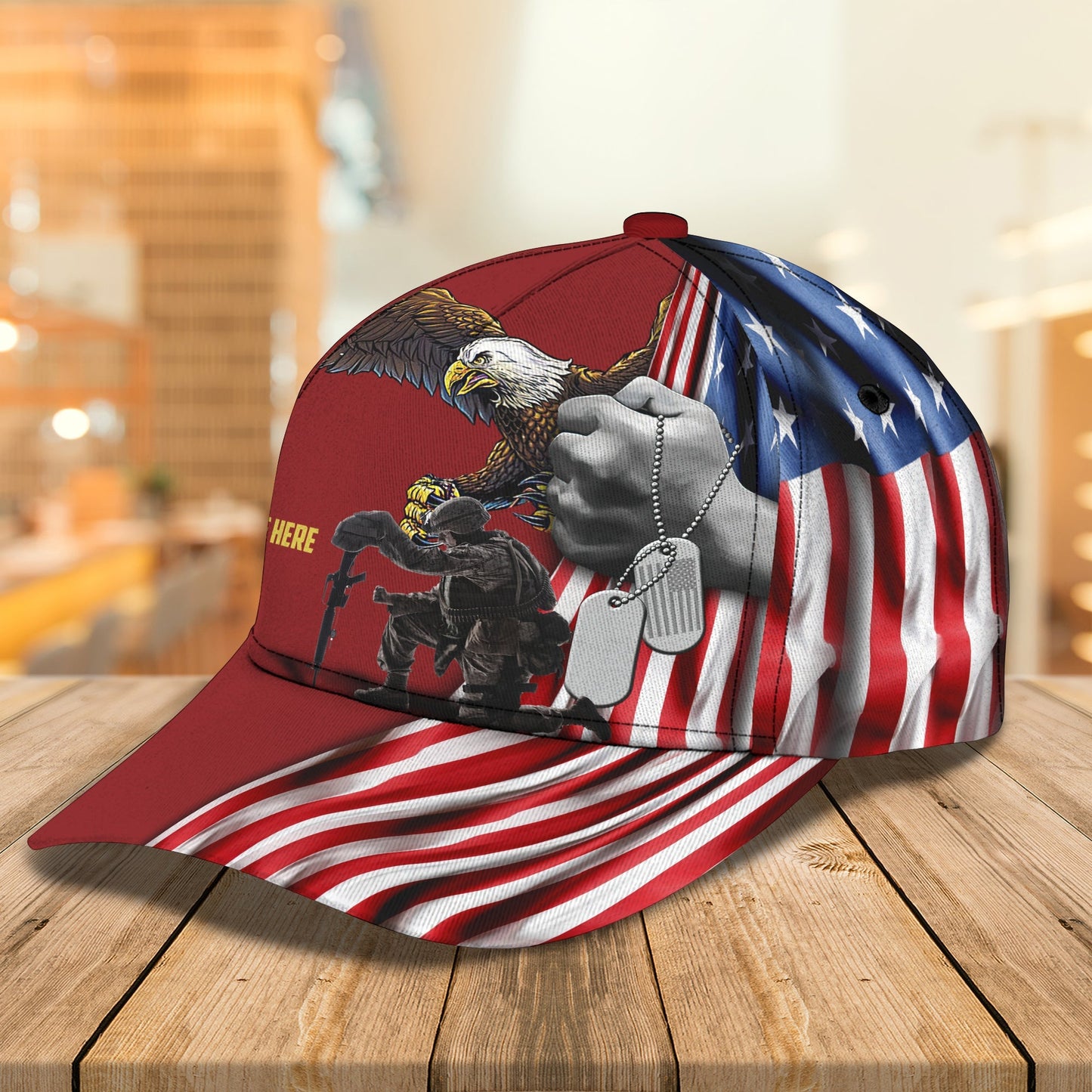 3D Classic Cap Veteran Ver1 Personalized Name Cap Lasfour CA0722