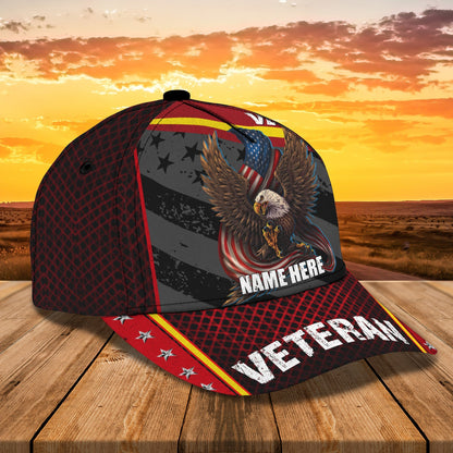 3D Classic Cap Veteran Personalized Name Cap 01 Lasfour CA0737