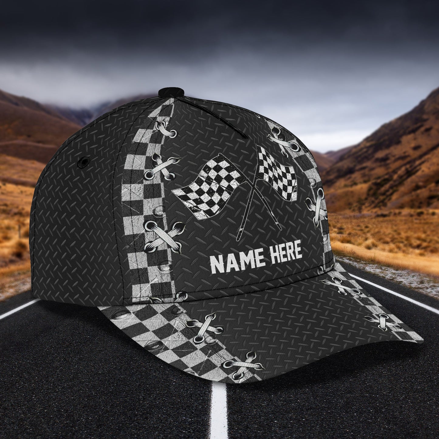 3D Classic Cap Racing Cap1 Personalized Name Cap Lasfour CA2462