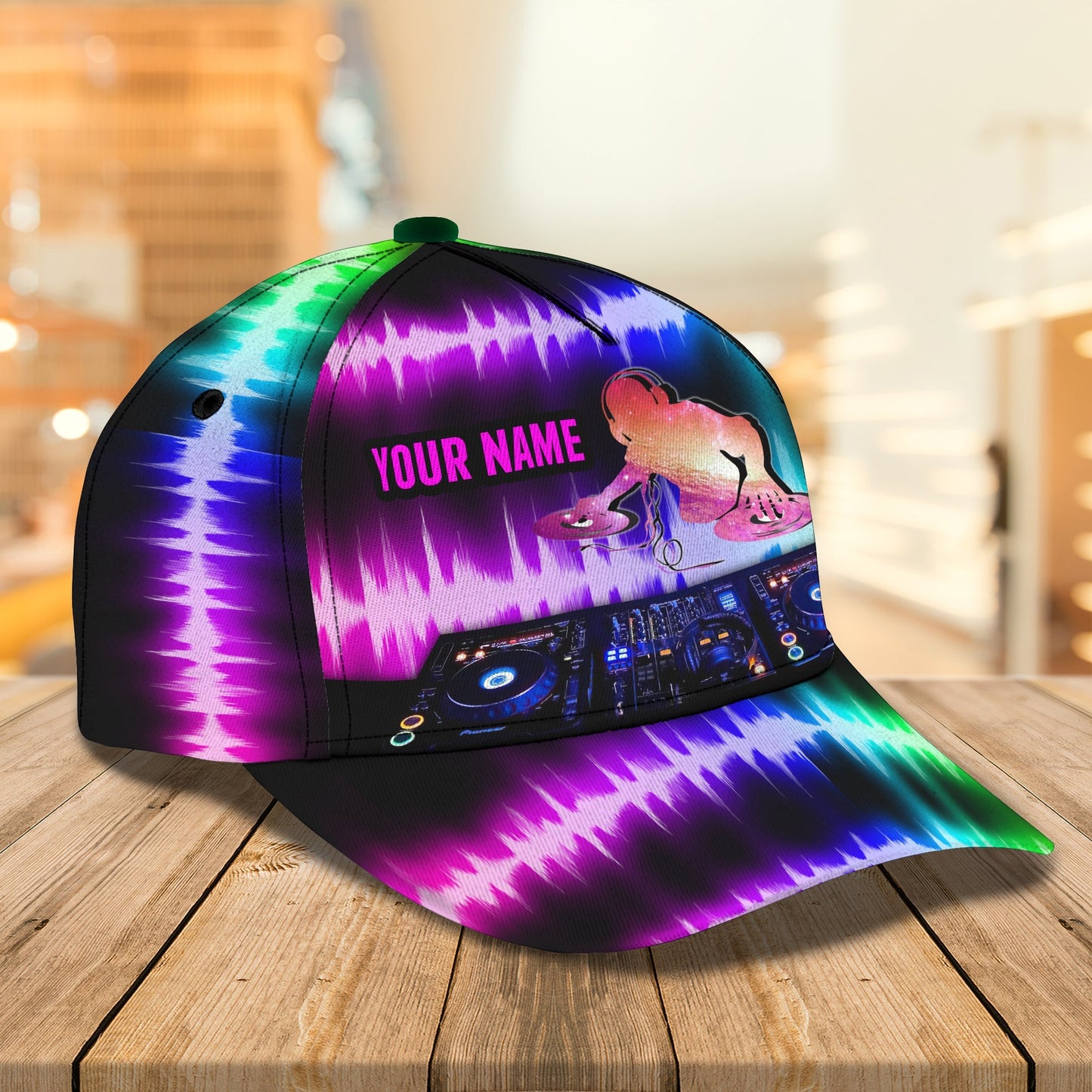 3D Classic Cap Dj Dj Personalized Name Cap Lasfour CA0892