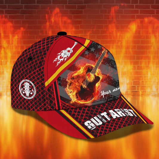 3D Classic Cap Guitar Personalized Name Cap 04 Lasfour CA0801