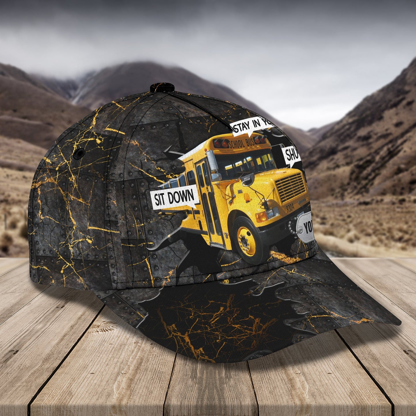 3D Classic Cap Bus 15 Personalized Name Cap Lasfour CA0712