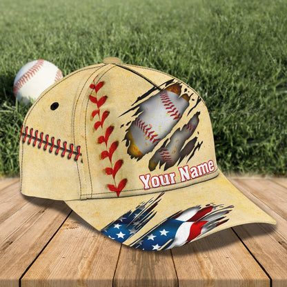 3D Classic Cap Baseball Personalized Name Cap Lasfour CA0662