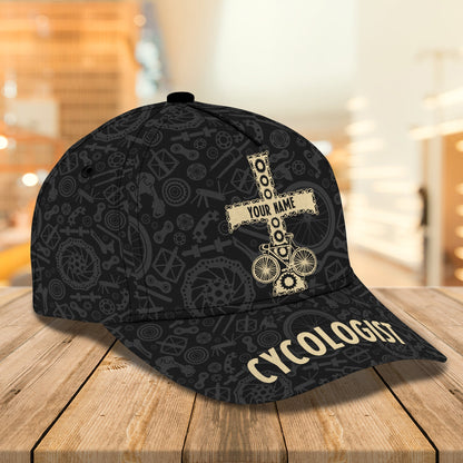 3D Classic Cap Cycologist Personalized Name Cap Lasfour CA0532