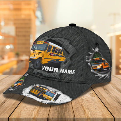 3D Classic Cap Bus Driver 12 Personalized Name Cap Lasfour CA0682