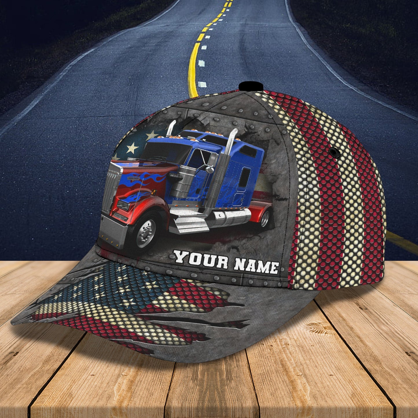 3D Classic Cap Trucker 02 Personalized Name Cap Lasfour CA0687