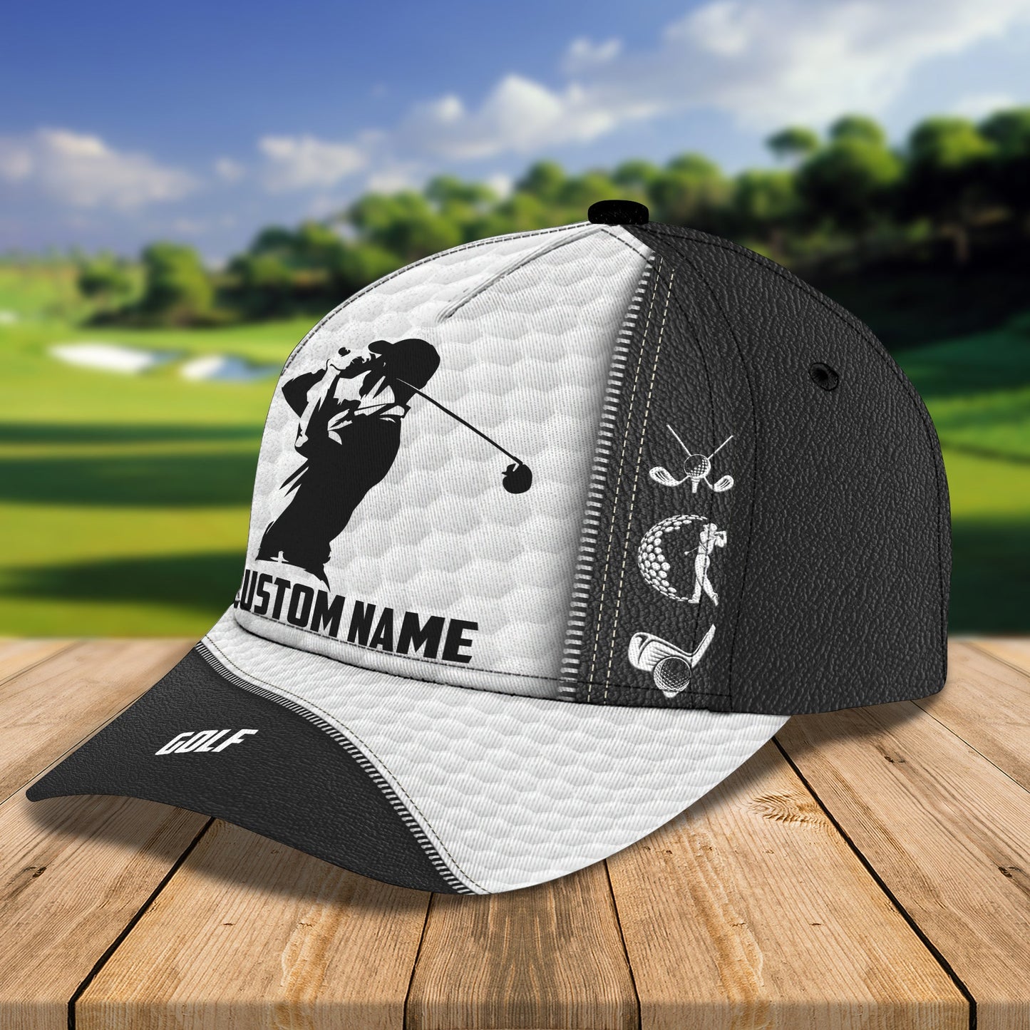 3D Classic Cap Golf 2 Personalized Name Cap Lasfour CA2182