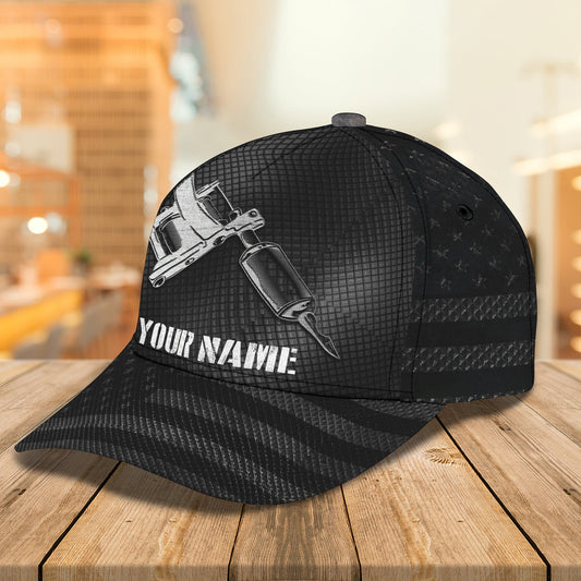 3D Classic Cap Tattoo Machine Personalized Name Cap Lasfour CA0692