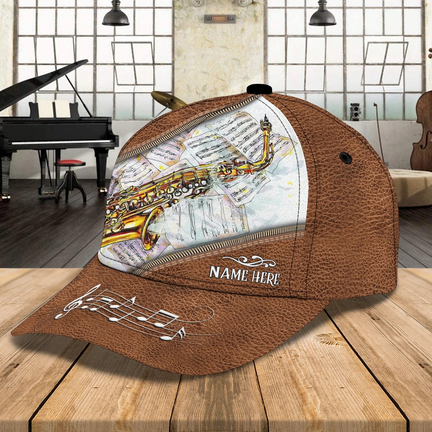 Customized 3D Baseball Saxophone Cap For Musican, To My Boyfriend Friend Playing Saxophone, Saxophone Cap CO0447