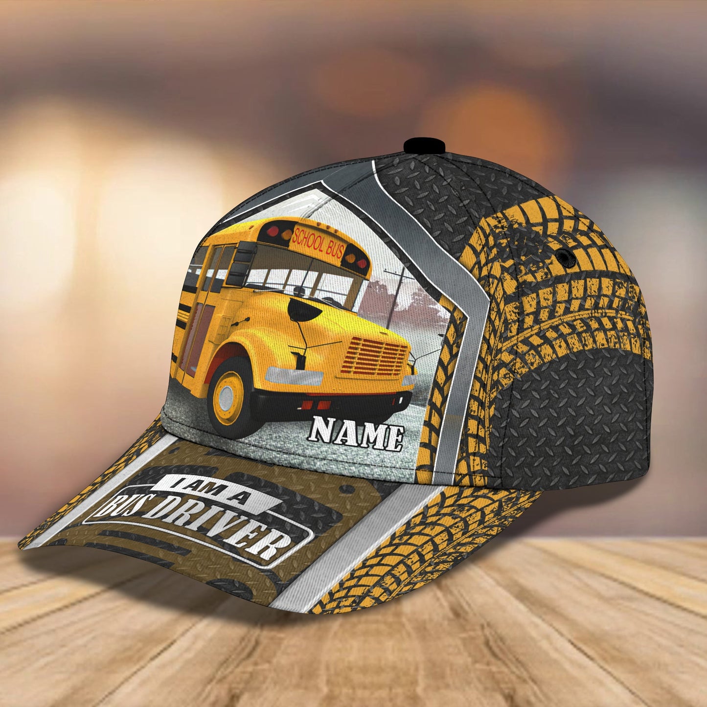 3D Classic Cap Bus Personalized Name Cap Lasfour CA0838