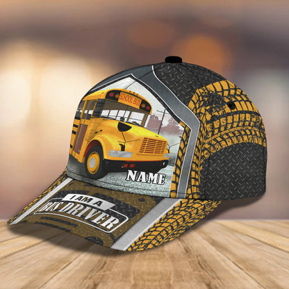 3D Classic Cap Bus Personalized Name Cap Lasfour CA0838