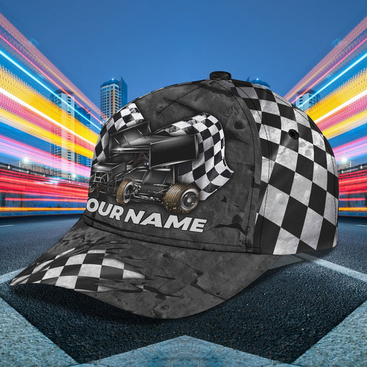 3D Classic Cap Dirt Racing Personalized Name Cap Lasfour CA1934