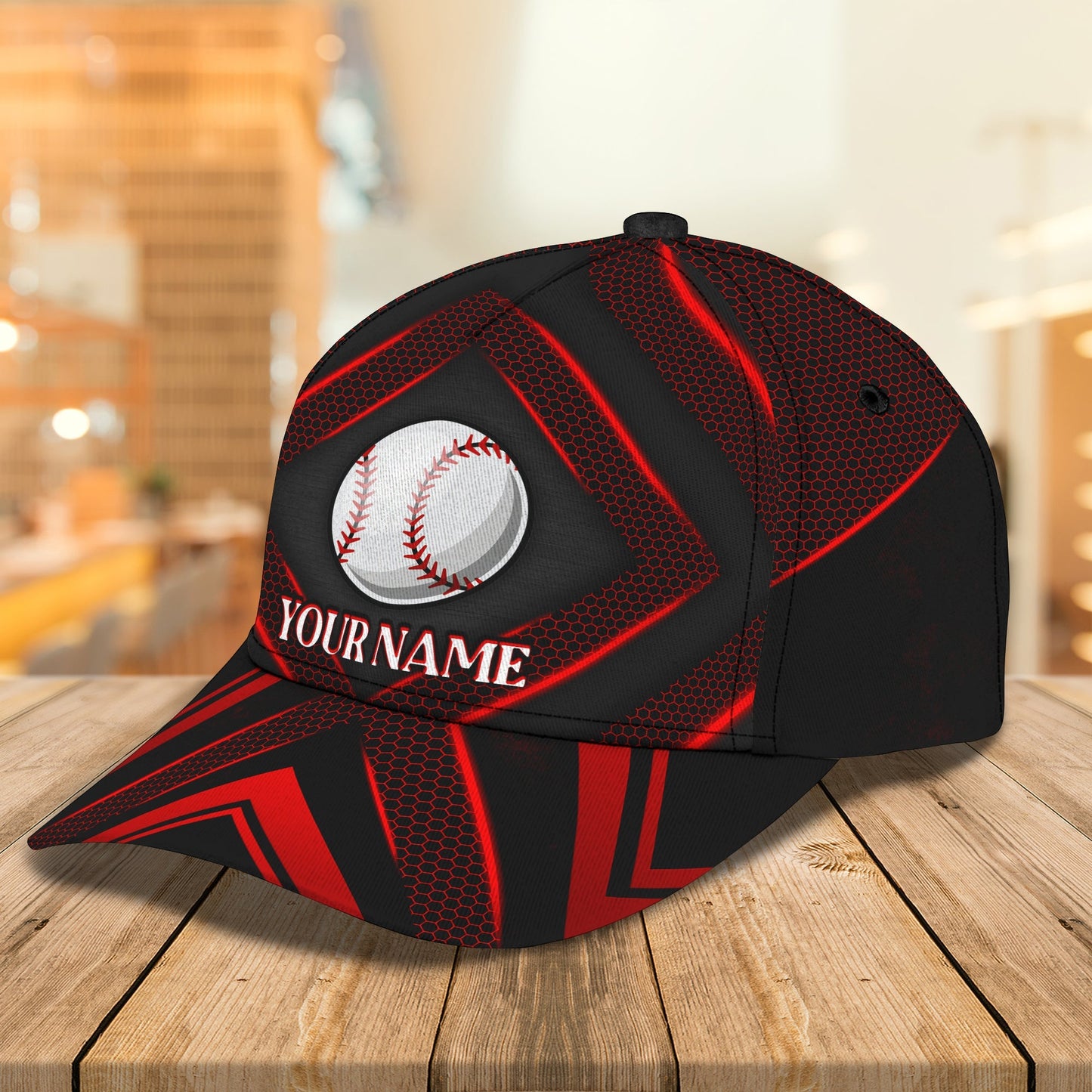 3D Classic Cap Love Baseball Personalized Name Cap Lasfour CA1238