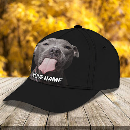 3D Classic Cap Pitbull Personalized Name Cap 01 Lasfour CA0772