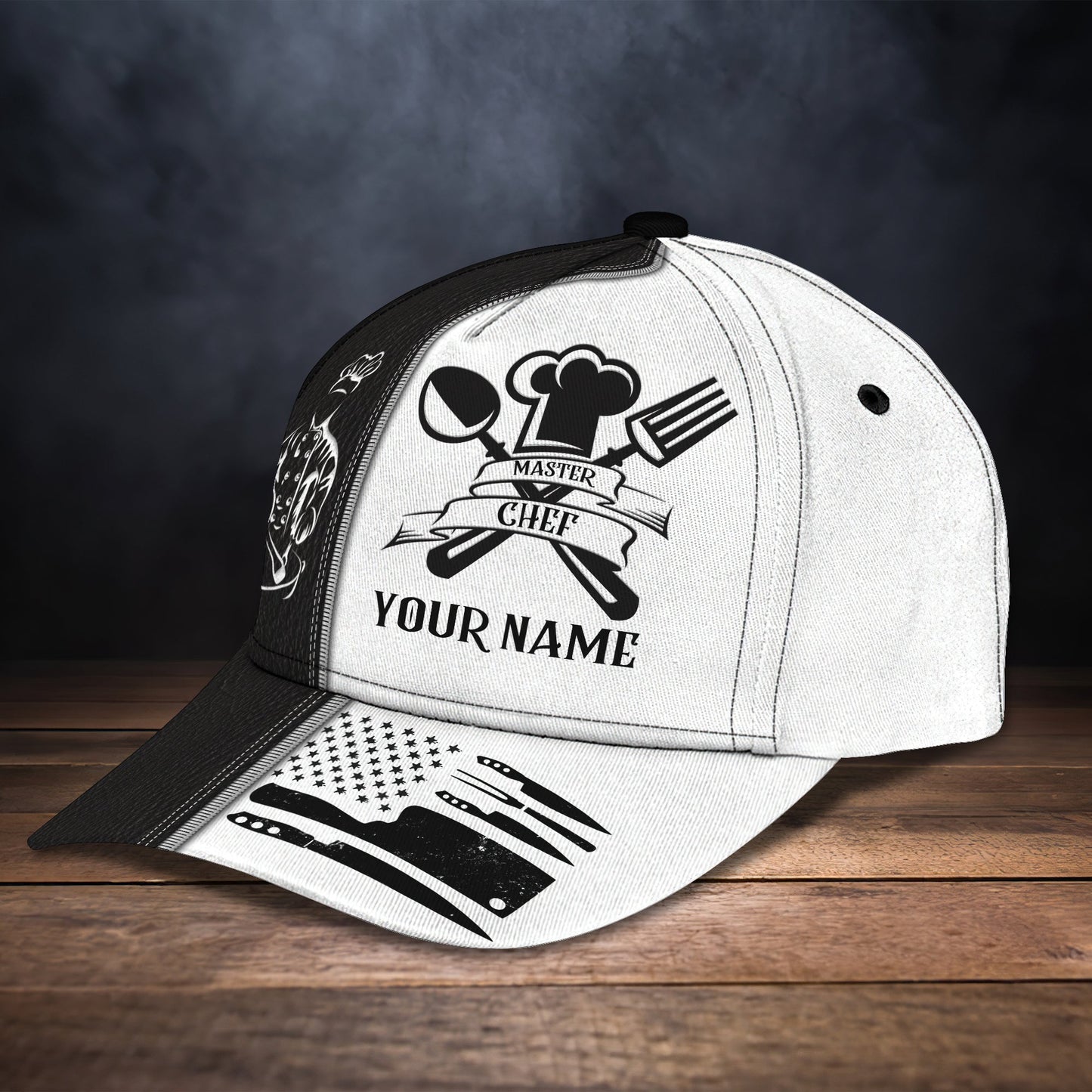 3D Classic Cap Master Chef Personalized Name Cap Lasfour CA0771