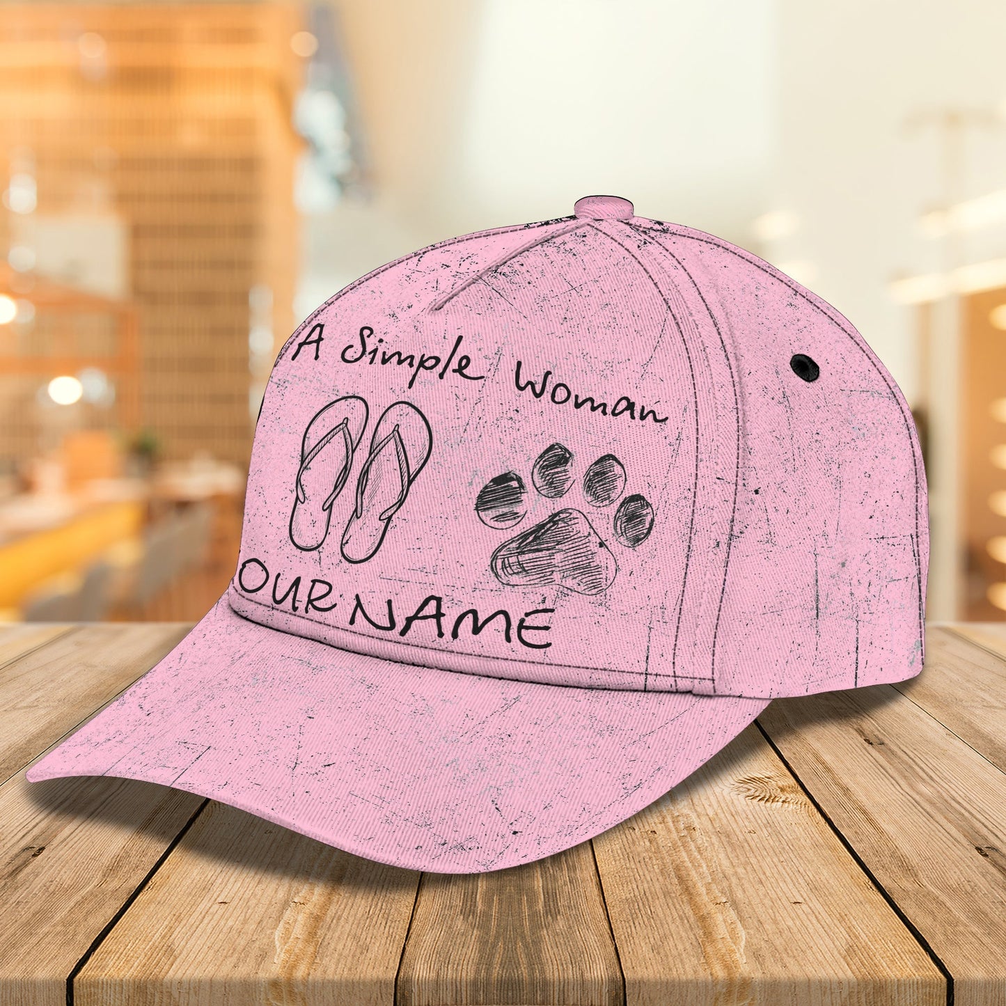 3D Classic Cap I Am A Simple Woman Personalized Name Cap 8 Lasfour CA0602