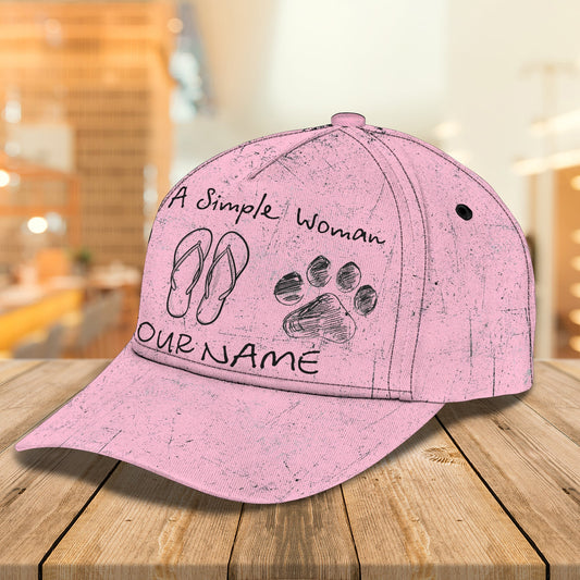 3D Classic Cap I Am A Simple Woman Personalized Name Cap 8 Lasfour CA0602