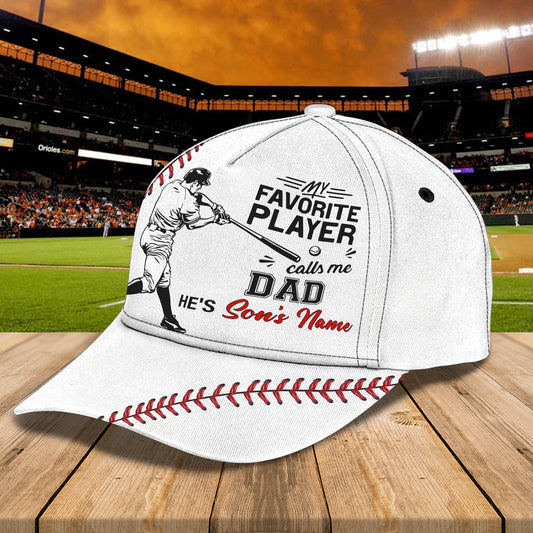 3D Classic Cap Baseball 17 Personalized Name Cap Lasfour CA0744