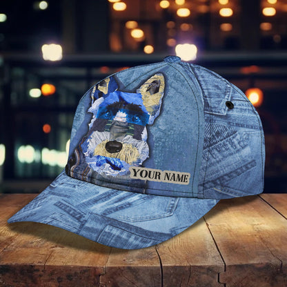 3D Classic Cap Schnauzer 01 Personalized Name Cap Lasfour CA0936