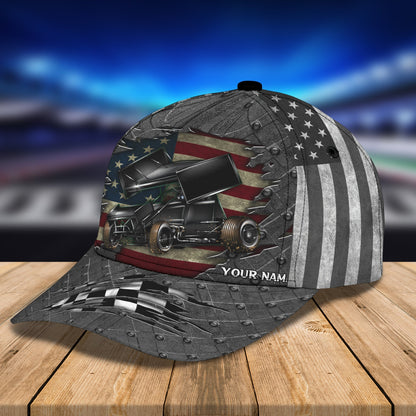 3D Classic Cap Dirt Racing Crack Personalized Name Cap Lasfour CA0915