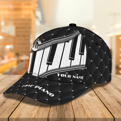 3D Classic Cap Love Piano Personalized Name Cap Lasfour CA1085