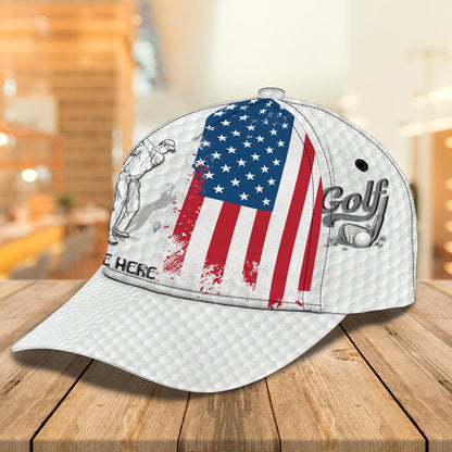 3D Classic Cap Golf 5 Personalized Name Cap Golf Lasfour CA1038