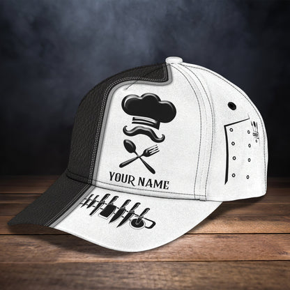 3D Classic Cap Personalized Name Cap Chef02 Lasfour CA0807