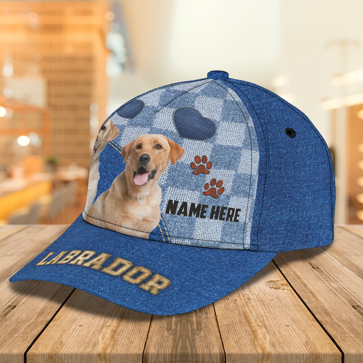 3D Classic Cap Labrador Lovers 010 Personalized Name Cap Lasfour CA1248