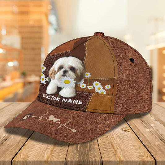 3D Classic Cap Shih Tzu Cute Personalized Name Cap Lasfour CA0603