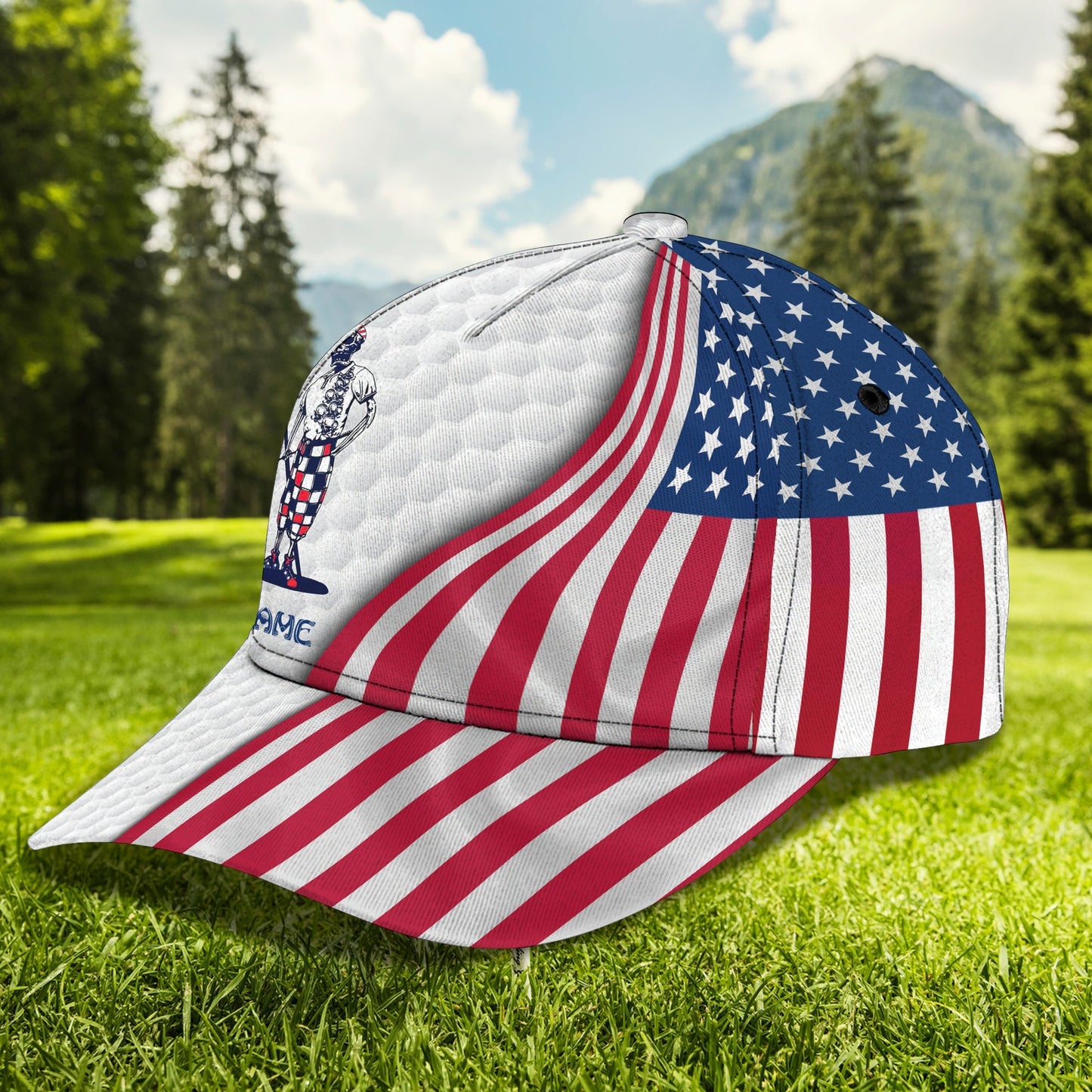 3D Classic Cap Golf 5 Personalized Name Cap Lasfour CA0630