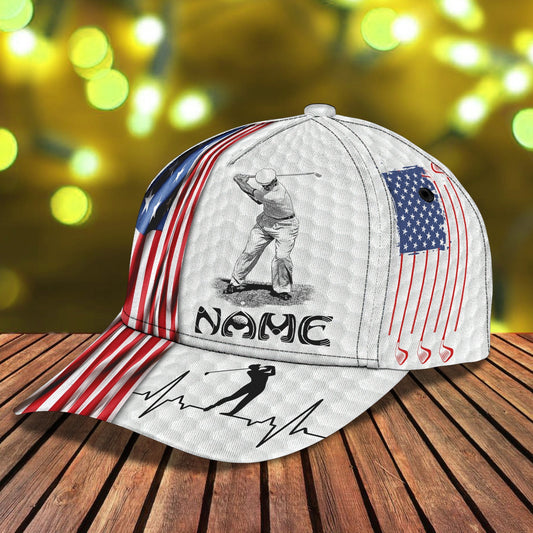 3D Classic Cap Golf Personalized Name Cap Lasfour CA0556