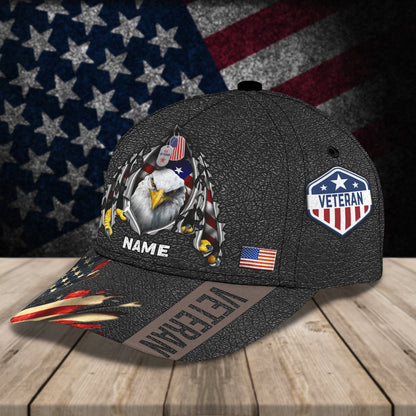 3D Classic Cap Veteran 3 Personalized Name Cap Lasfour CA0714