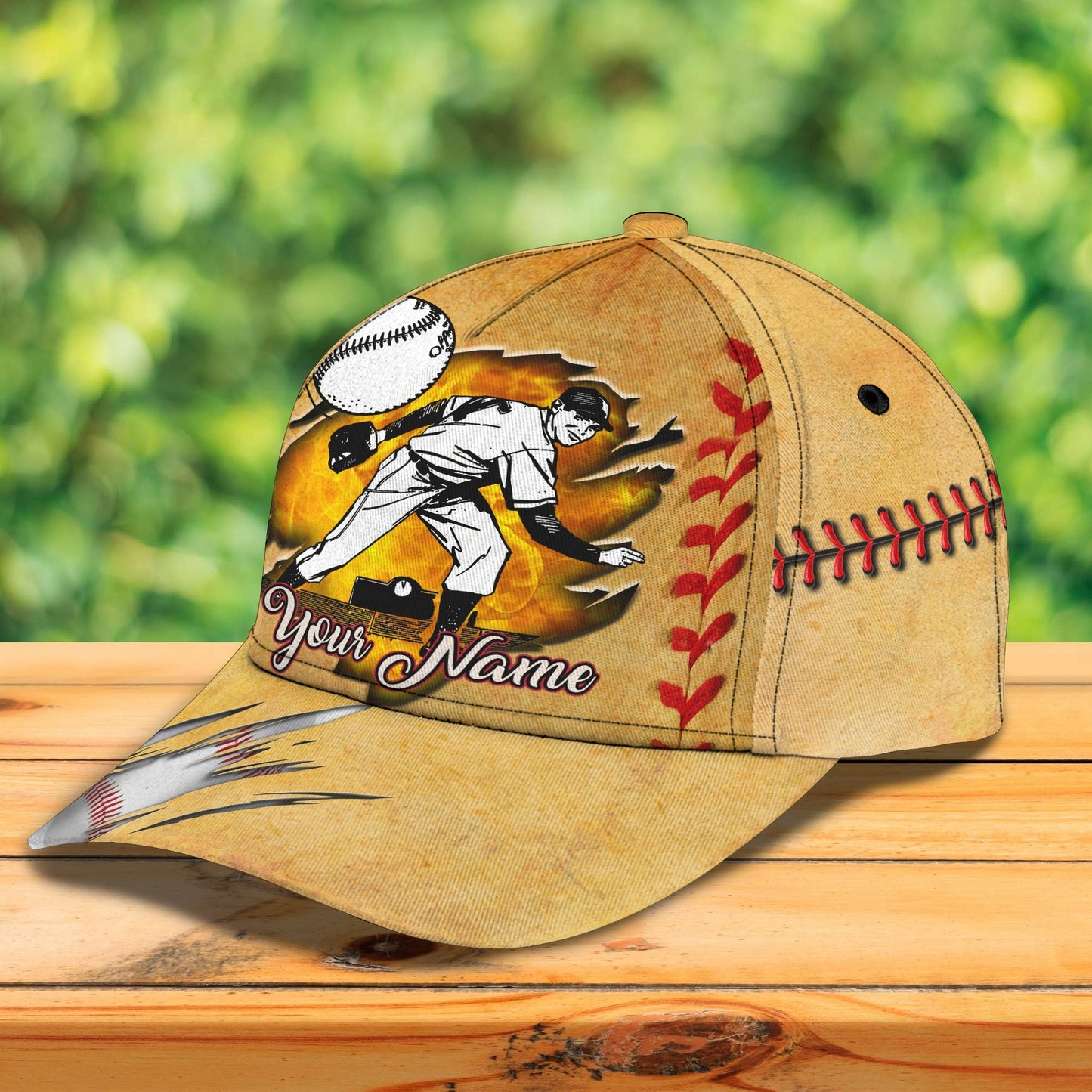 3D Classic Cap Baseball Personalized Name Cap Lasfour CA0662