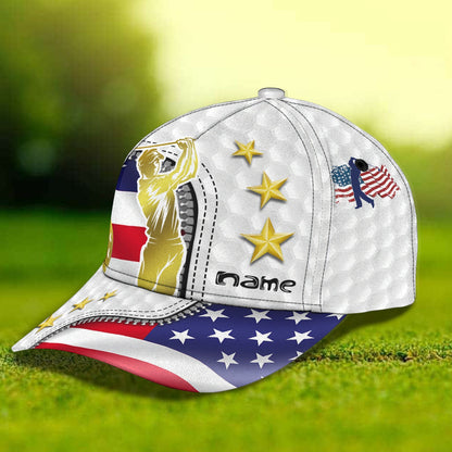 3D Classic Cap Golf Lover 1 Personalized Name Cap Lasfour CA0695