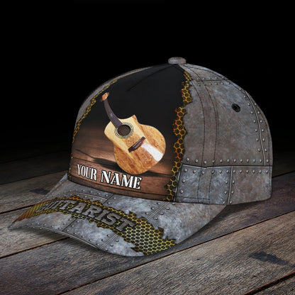 Custom Name Baseball Guitar Cap For Men And Woman, Musican 3D Cap, Guitarist Cap Hat For Summer CO0437