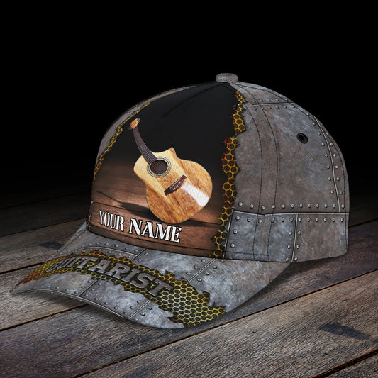 3D Classic Cap Love Guitar Personalized Name Cap Lasfour CA0770