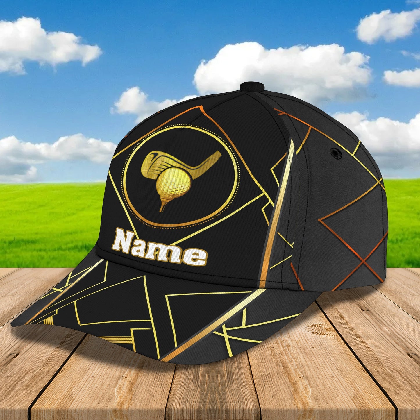 3D Classic Cap Golf Personalized Name Cap 006 Lasfour CA0597