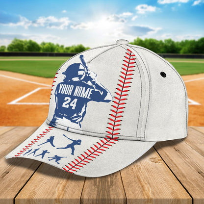3D Classic Cap Baseball 1 Personalized Name Cap Lasfour CA0659