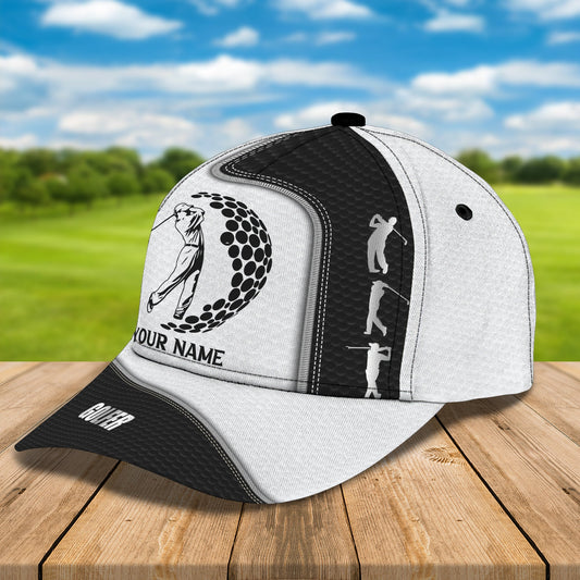3D Classic Cap Golfer Personalized Name Cap Lasfour CA0566