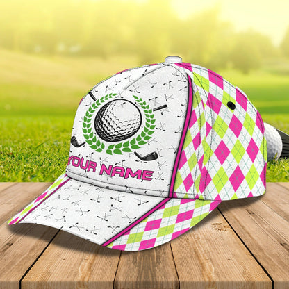 Customized With Name 3D All Over Print Womens Golf Cap, Golf Hat For Girl, Golf Cap Woman CO0348