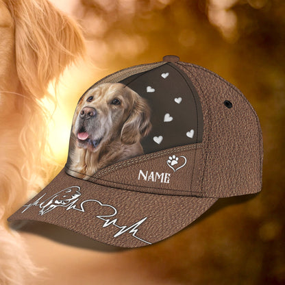 3D Classic Cap Golden Personalized Name Cap Lasfour CA1396