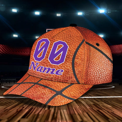3D Classic Cap Basketball Personalized Name Cap 123 Lasfour CA2202