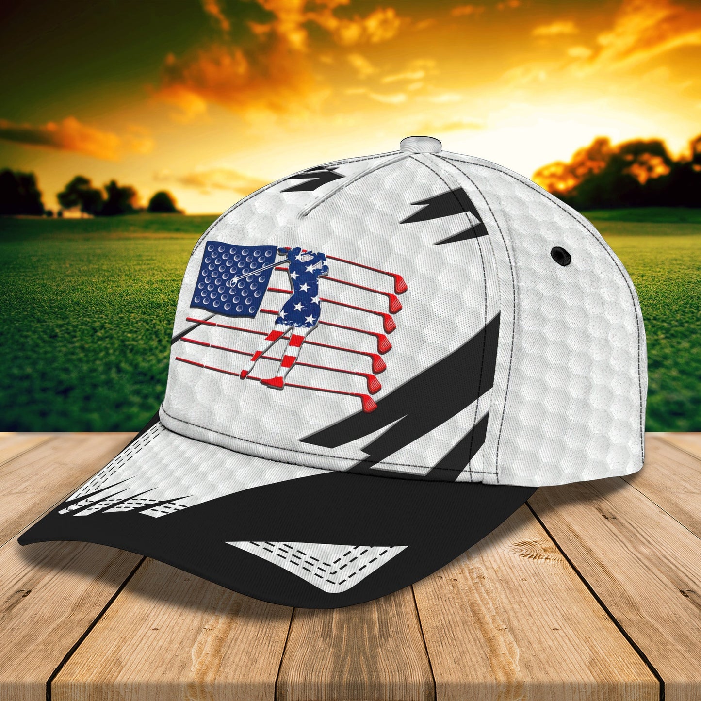 3D Classic Cap Golf Personalized Name Cap Lasfour CA0590