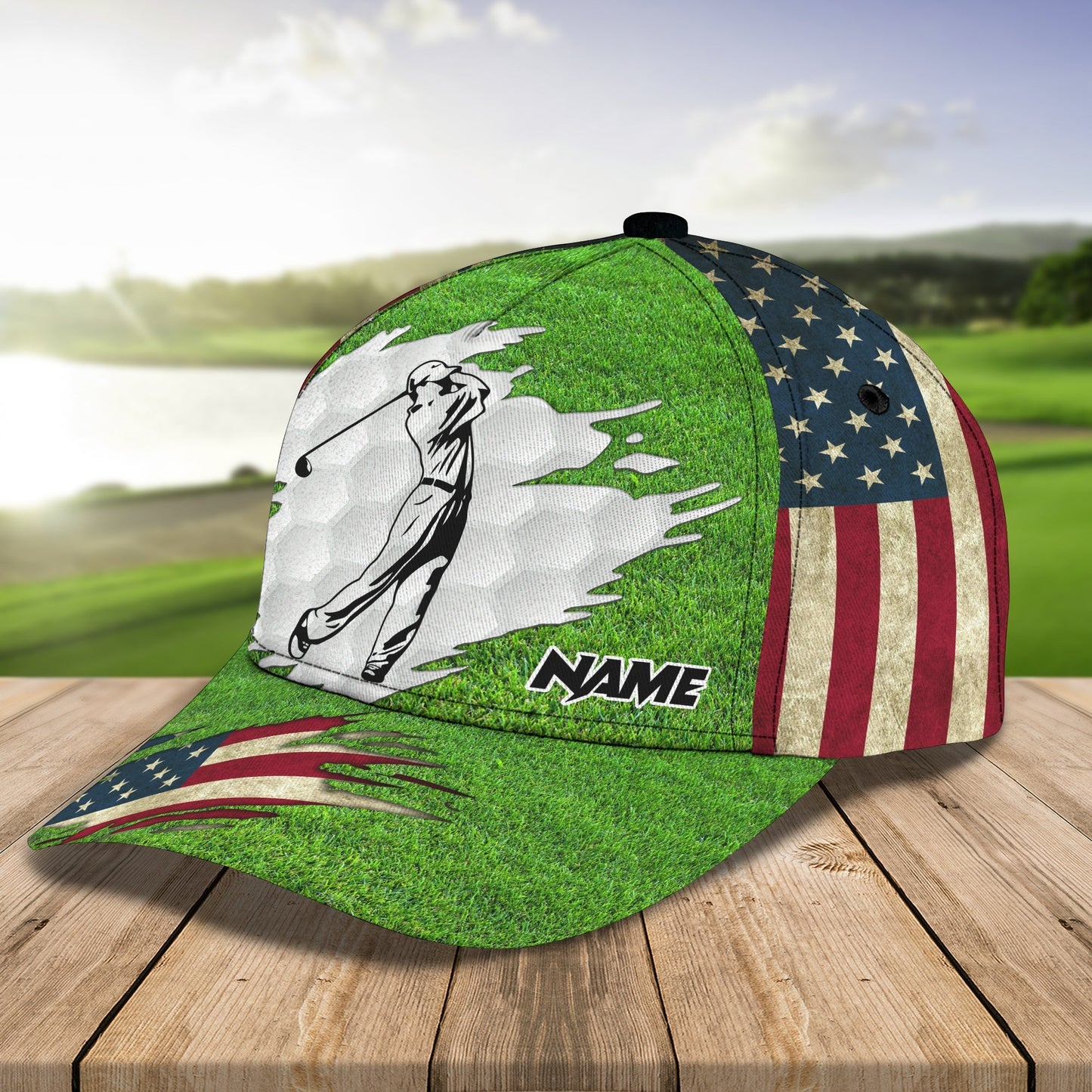 3D Classic Cap Golf Lovers 010 Personalized Name Cap Lasfour CA0693