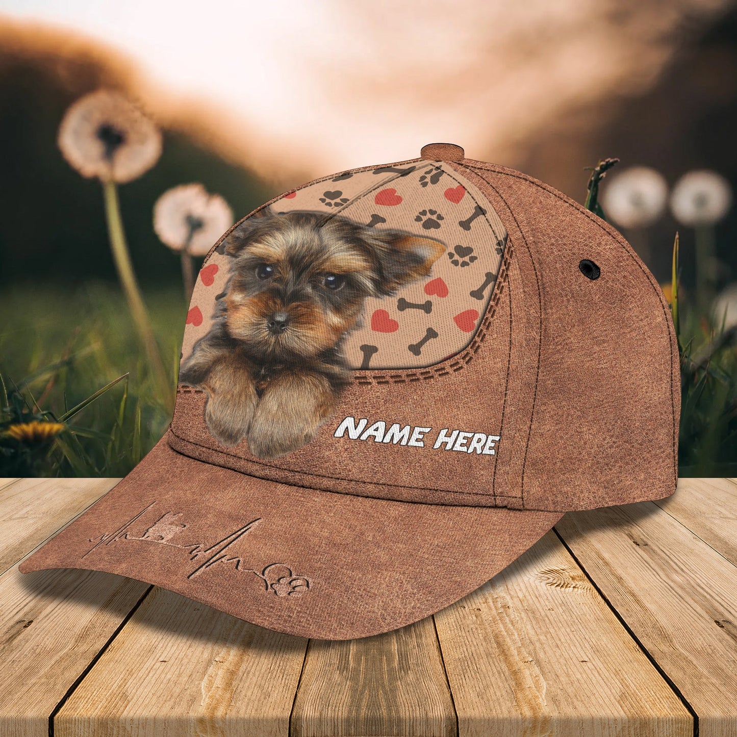 3D Classic Cap Yorkie Cute Classic Cap Lasfour CA2183